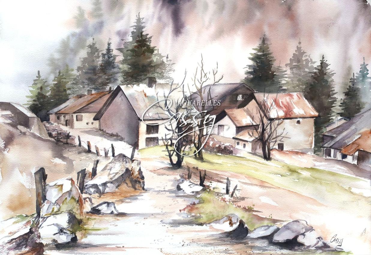 Vallorcine - Les Sizerays (36 cm X 51 cm)